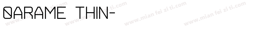 0Arame Thin字体转换